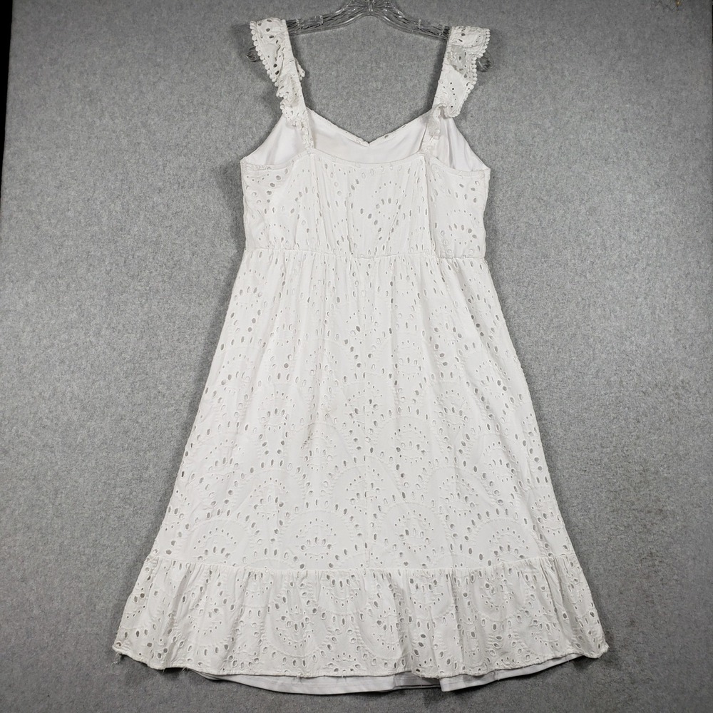 Cottagecore Lily Rose White Eyelet Ruffle Midi Dress 2XL Coquette Floral Angelic